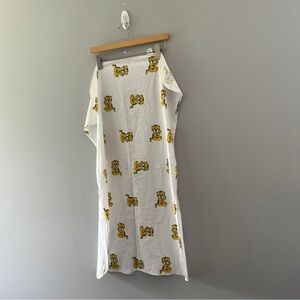Vintage Medline Industries Baby Receiving Blanket Tiger Print Cotton Classic